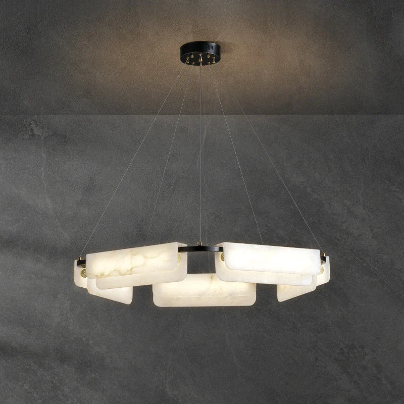 Moderne LED-marmorlampe i nordisk stil til dekoration