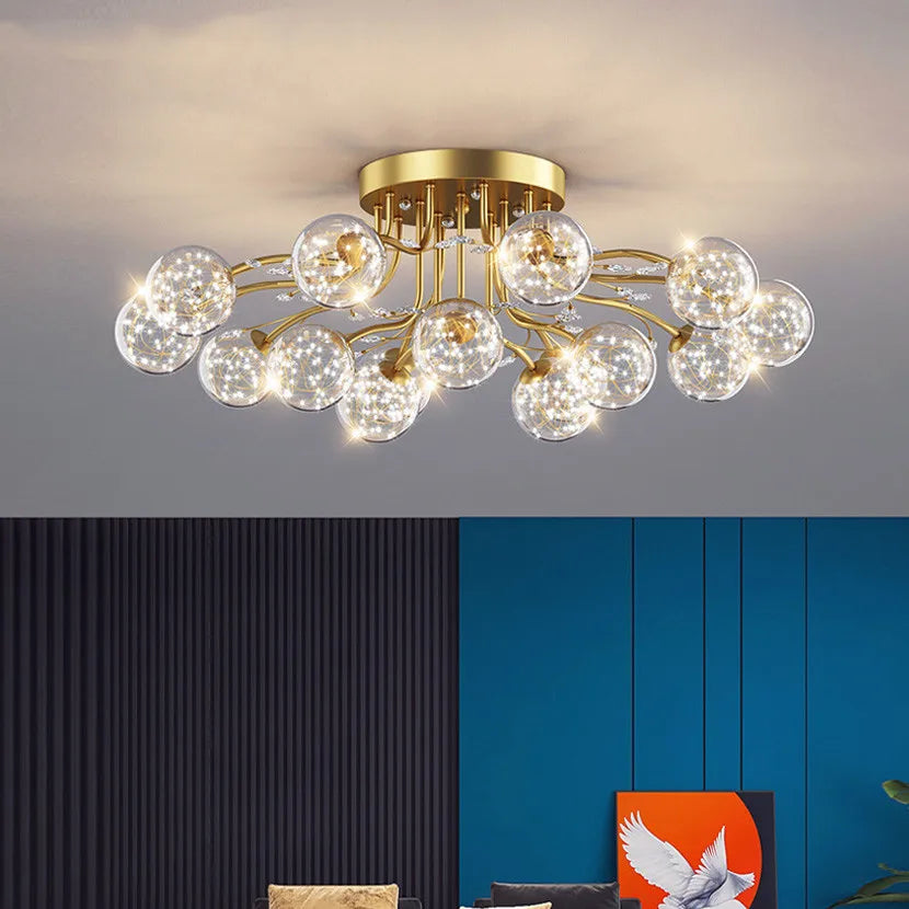 Moderne loftslampe i jern med LED for et elegant udtryk