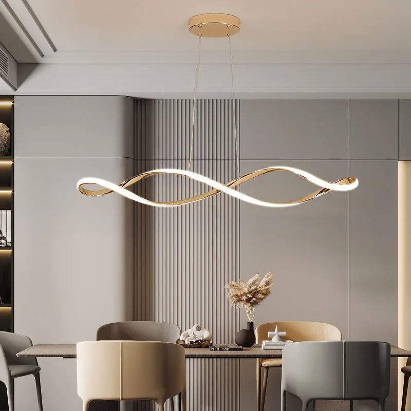 Moderne LED-lysekrone med fjernbetjening