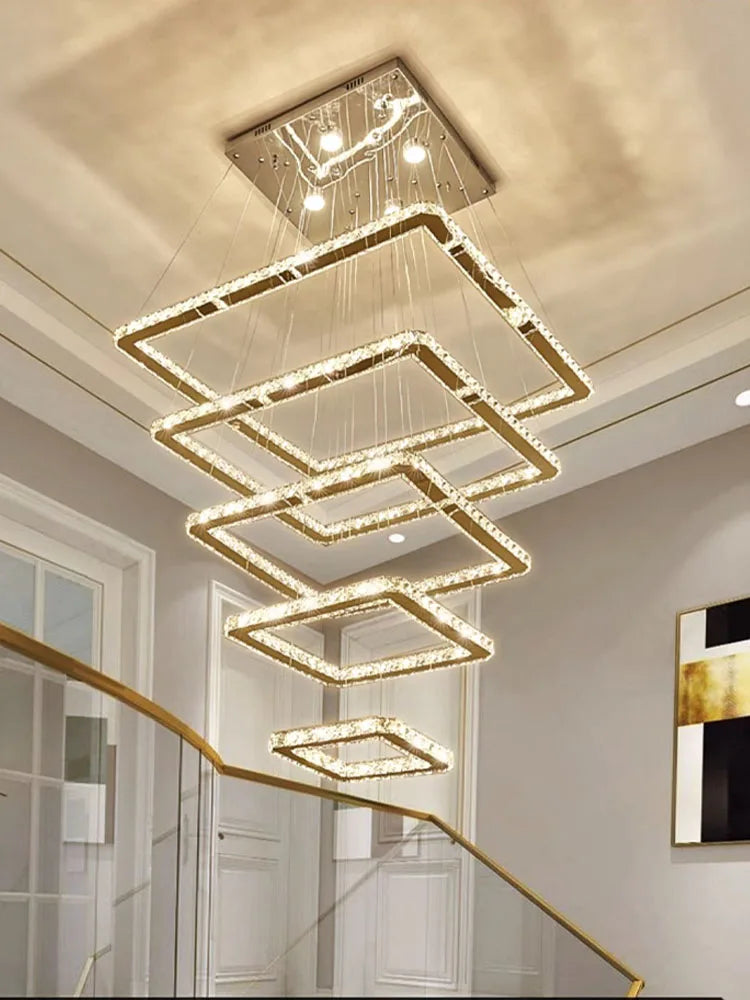 Moderne minimalistisk krystallysekrone med elegant design