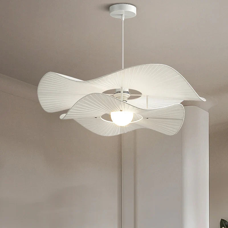 Nordisk indendørs LED-loftlampe med stofskærm