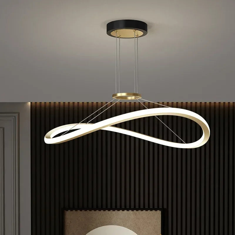 Moderne LED-lysekrone til indretning, justerbar