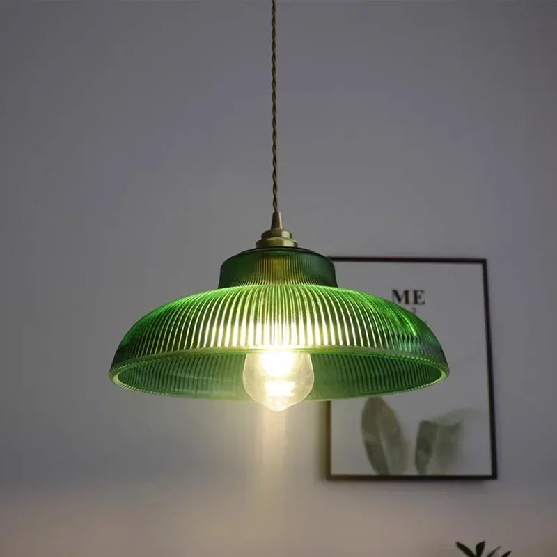 Vintage LED-lysekrone i glas til indretning