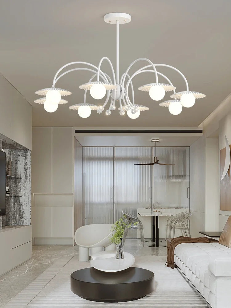 Elegant moderne glaslysekrone