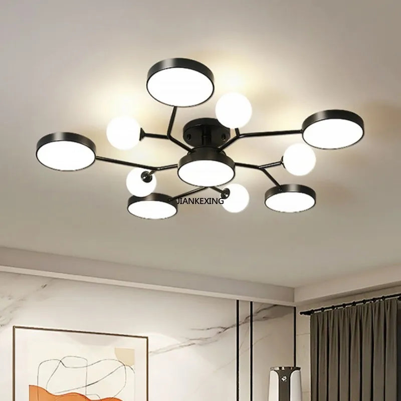 Moderne LED-kuglelysekrone til boligindretning