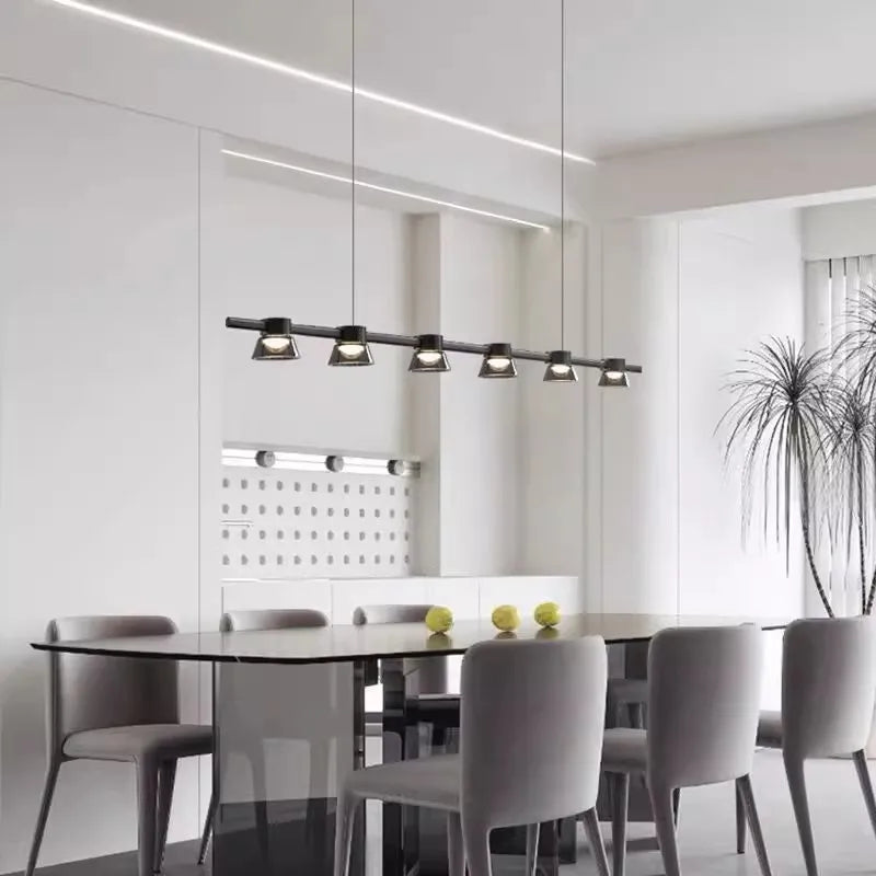 Minimalistisk italiensk glaslysekrone til moderne indretning