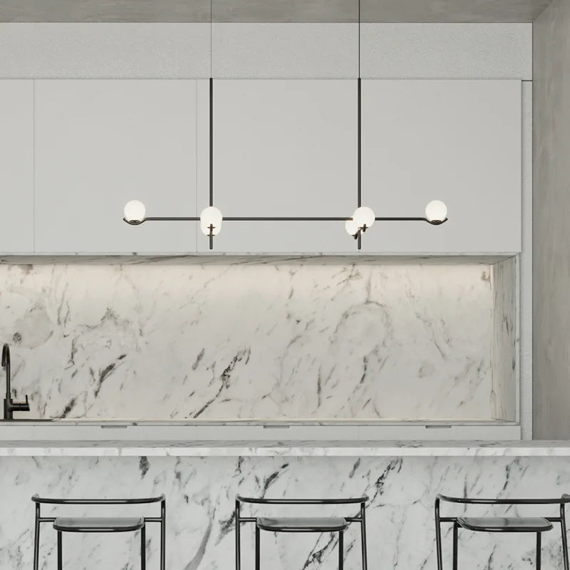 Designer LED-loftlampe, sort/guld
