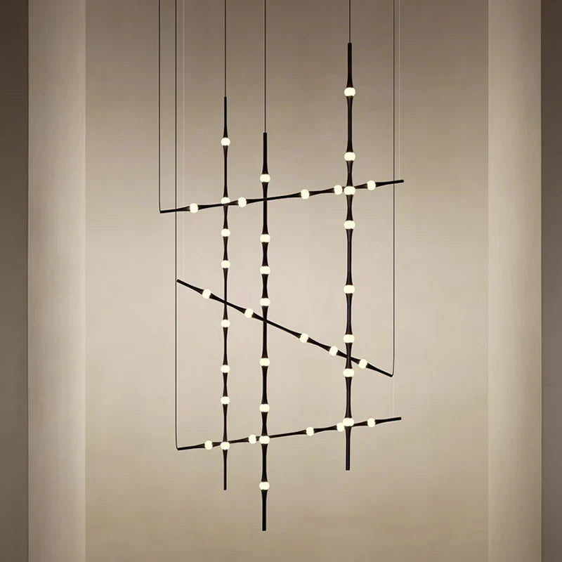 Elegant minimalistisk nordisk LED-lysekrone