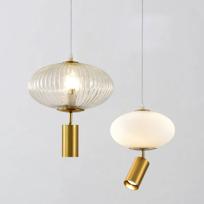 LED-pendellampe i elegant glasdesign
