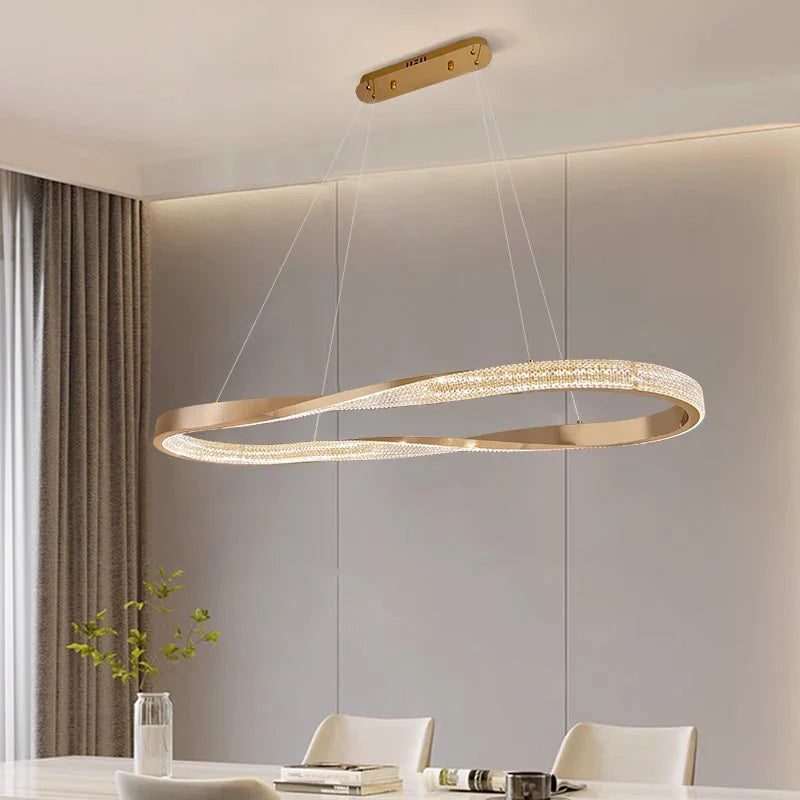 Moderne krystal LED-lysekrone