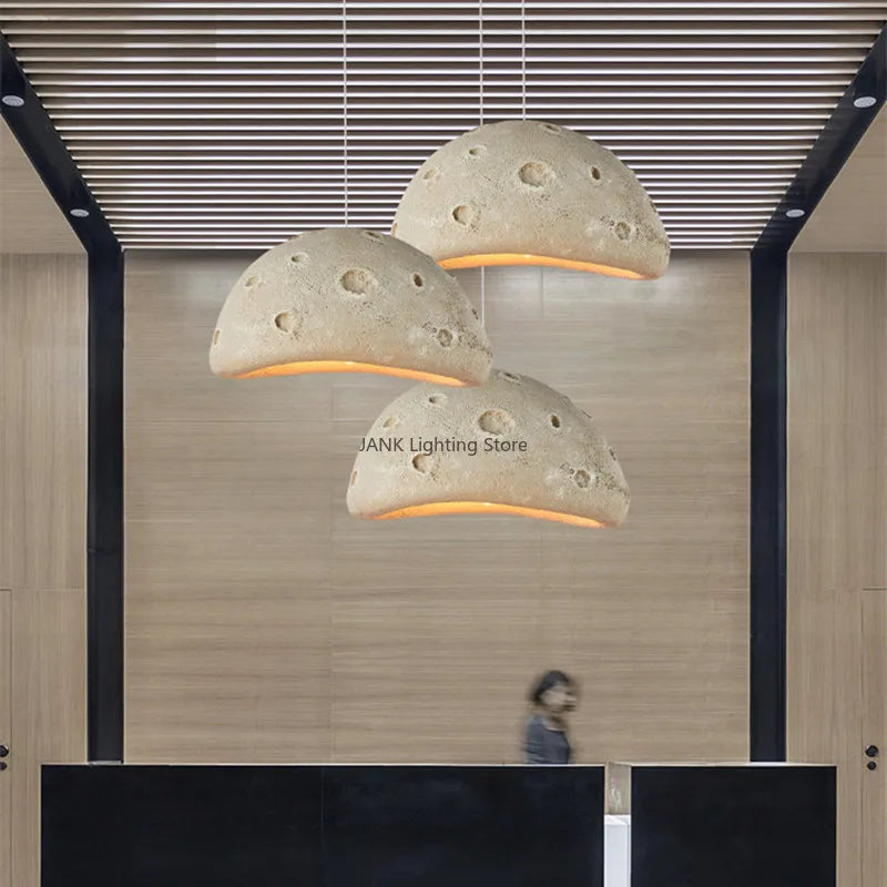 Minimalistisk wabi-sabi LED-pendellampe til loft og café