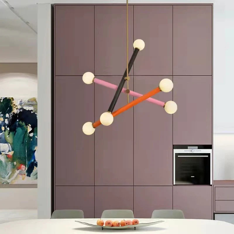 Minimalistisk art deco-lysekrone til butik, hængende belysning
