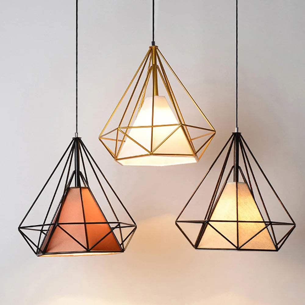 Elegant industriel pendel i metal