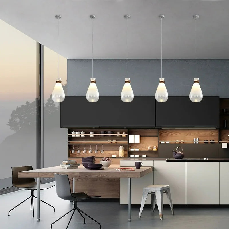 Lysende moderne glaskrone