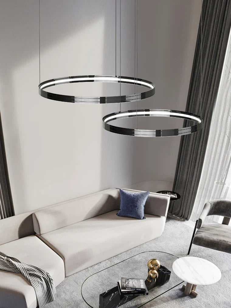 Elegant, moderne og lys ringformet lysekrone