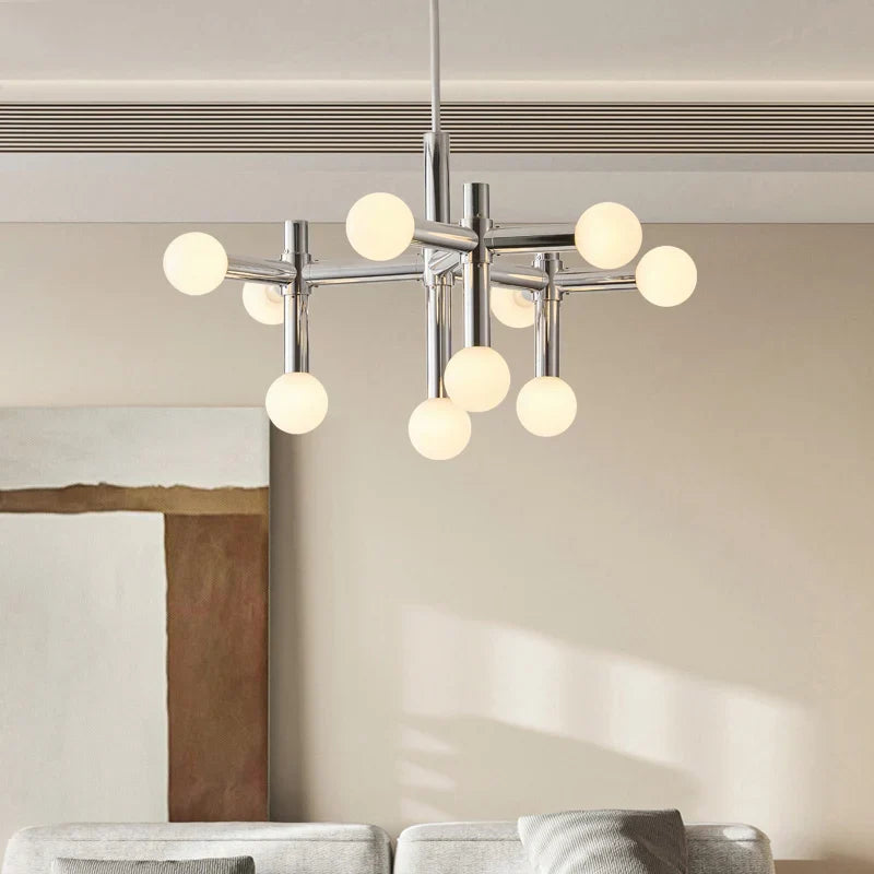 Retro Bauhaus-inspireret lysekrone til et elegant interiør