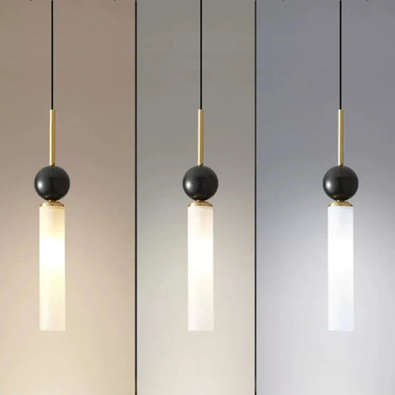 Moderne pendellampe med indvendig dekorativ LED-belysning