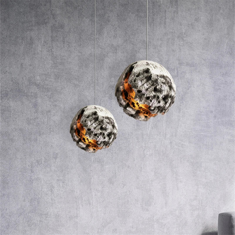 Elegant wabi-sabi designerbetonlampe
