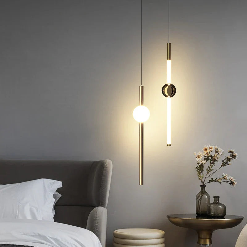 Minimalistisk moderne nordisk lysekrone til restaurant og bar