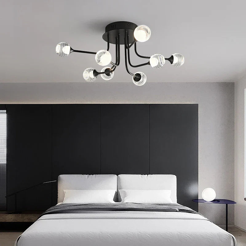 Elegant, lysende designerlysekrone