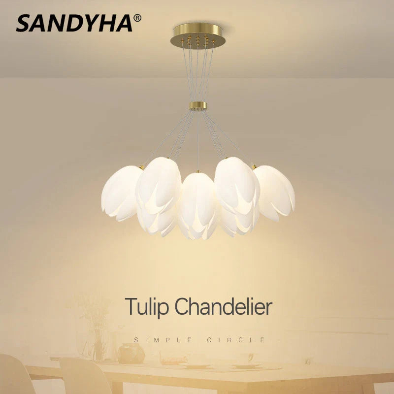 Moderne Sandyha LED tulipanlampe pendel loftslampe