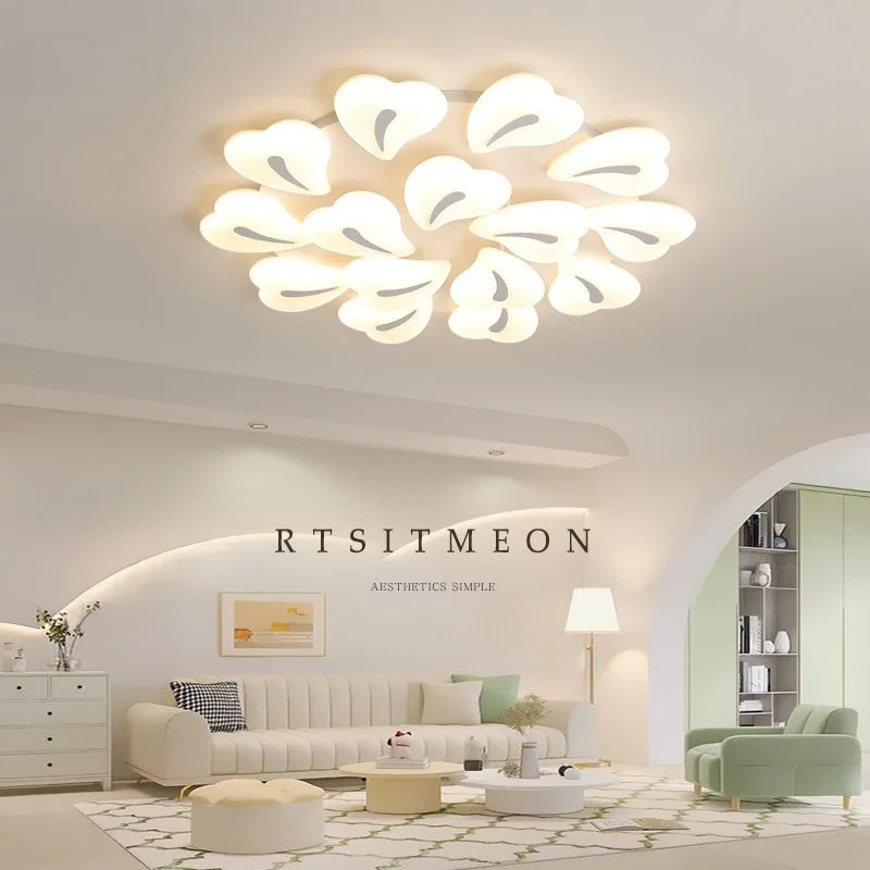 Moderne krystal-LED-lysekrone i et stilrent design
