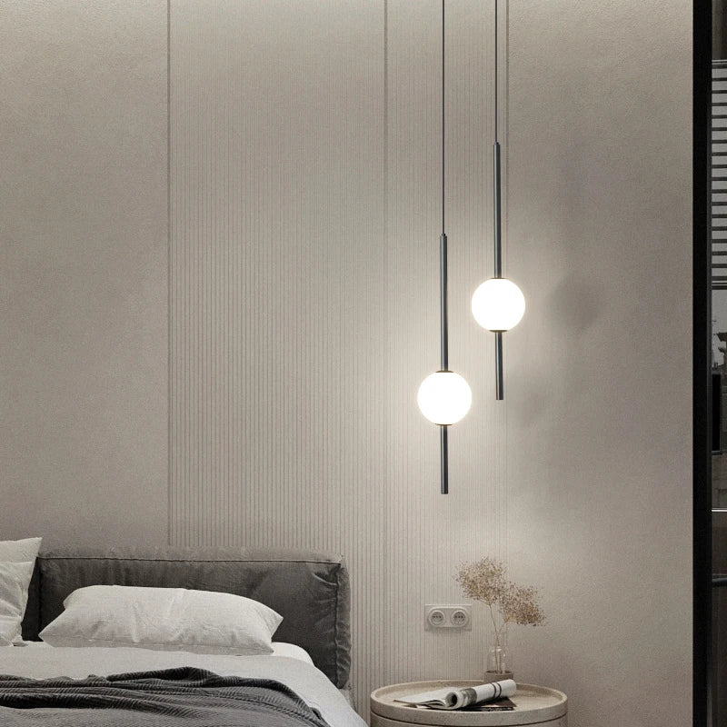 Minimalistisk nordisk LED-kobberpendel, højdejusterbar
