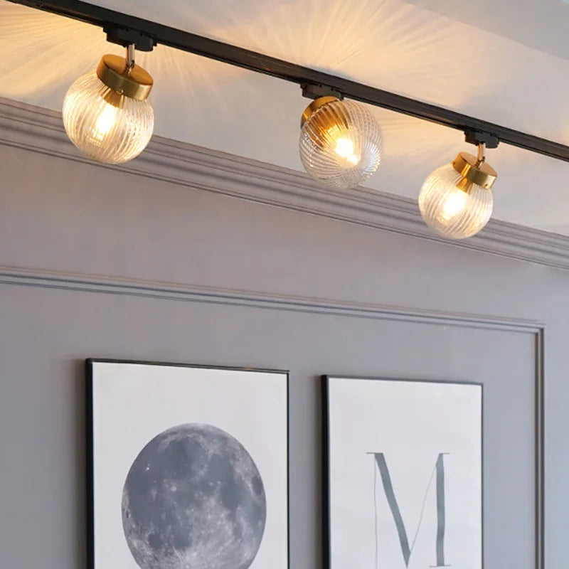Justerbar nordisk LED-loftslampe i dekorativt glas til indendørs brug