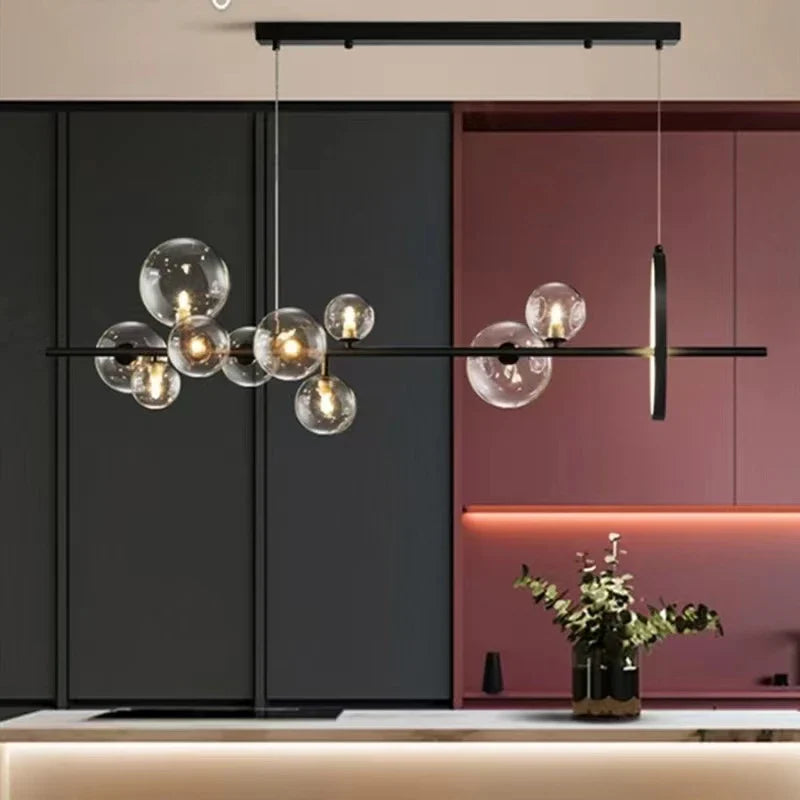 Nordisk design glaslysekrone til moderne dekorativ belysning