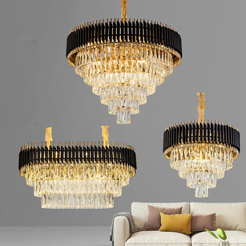 Luksus moderne K9 krystal LED lysekrone pendel