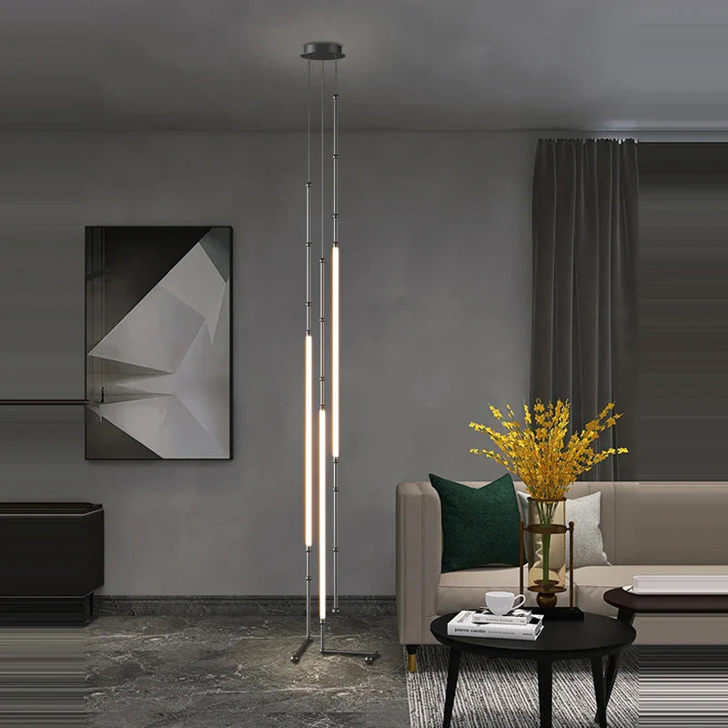 Art Deco design-lysekrone med LED-ophæng