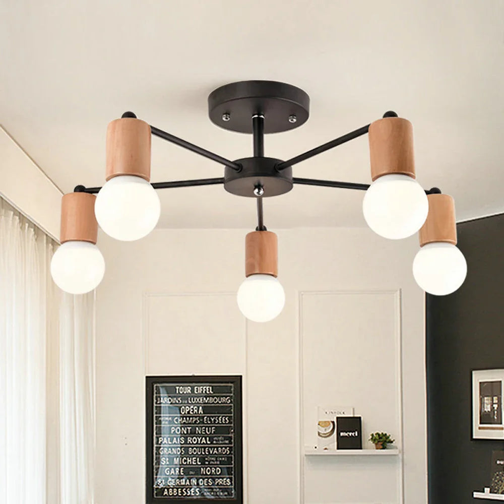 Minimalistisk elegant industriel Sputnik lysekrone