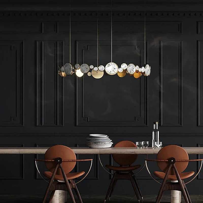 Krystalgylden Elegance LED-pendel