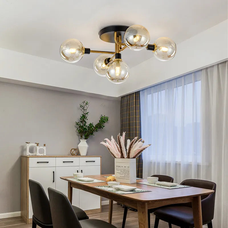 Elegant hængende LED-glaslampe