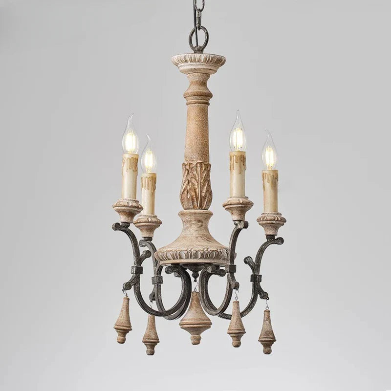 Vintage trælampe, garanteret charme.