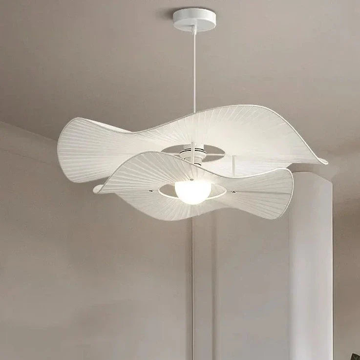 Nordisk Design lysekrone stof LED lys soveværelse stue spisestue boligindretning blomst