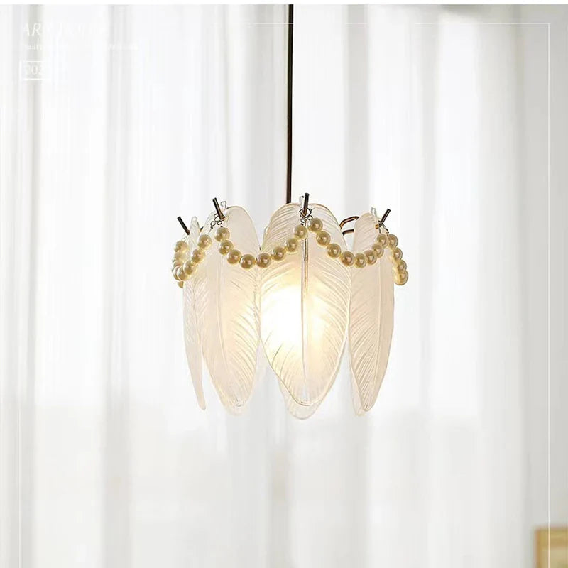 moderne glaslysekrone minimalistisk design til elegant interiør