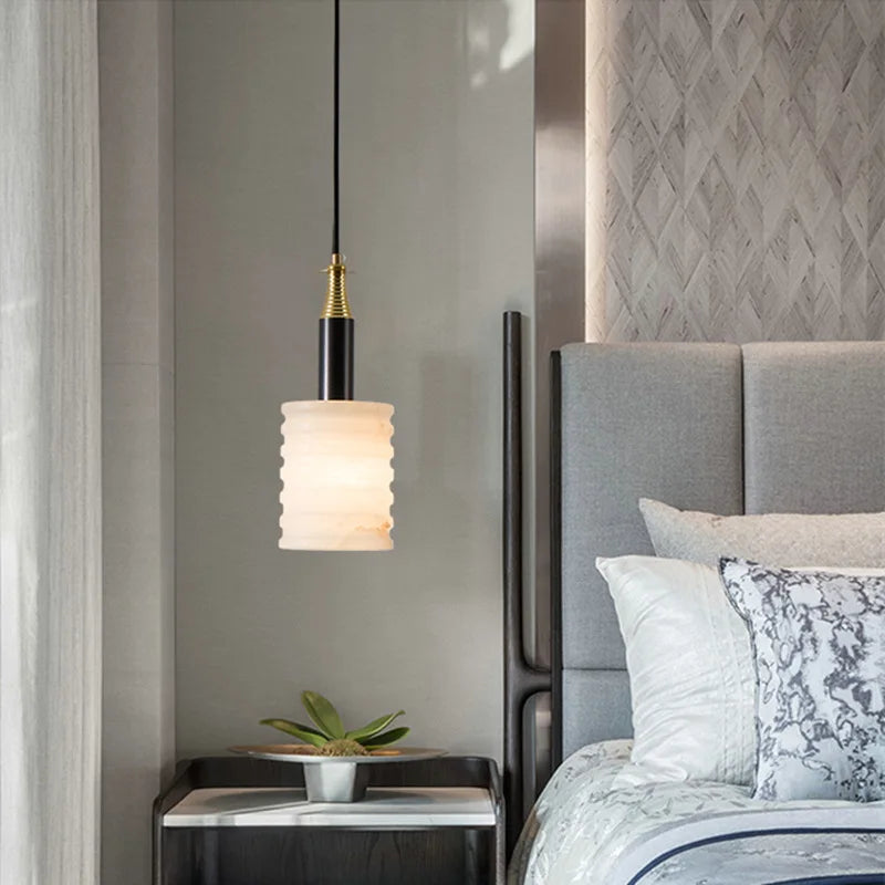 Kinesisk lysekrone i marmor i moderne minimalistisk stil til restaurant og bar