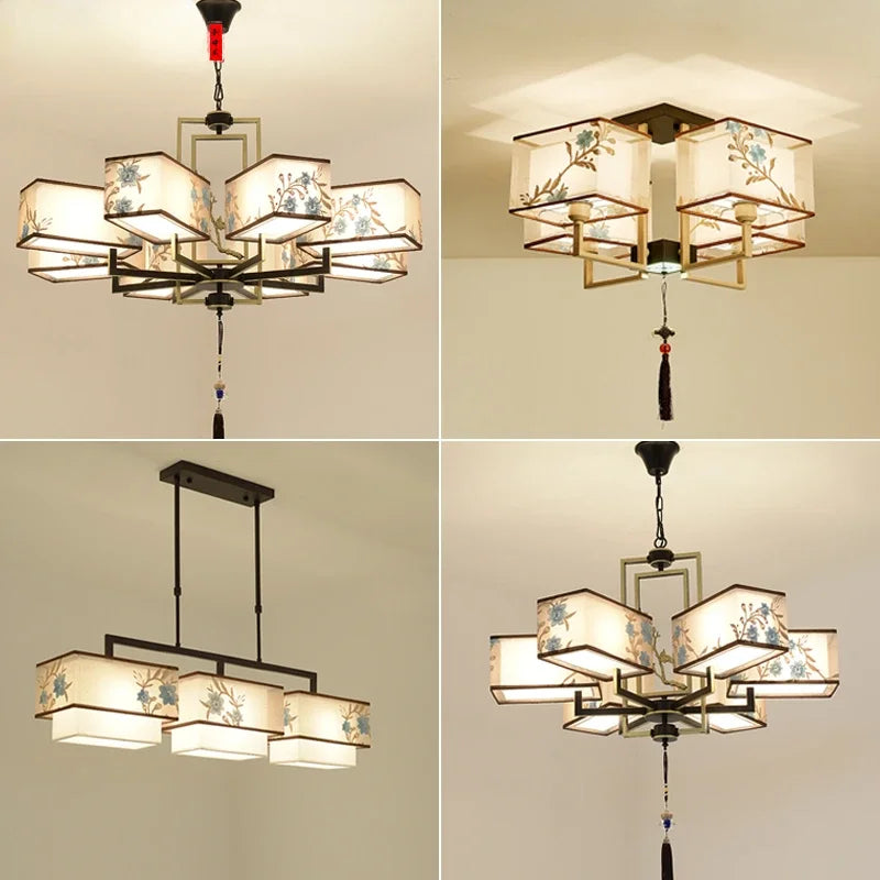Elegant minimalistisk kinesisk lysekrone