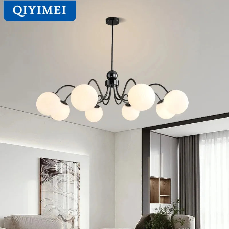 Elegant ArtGlass Qiyimei LED-lysekrone