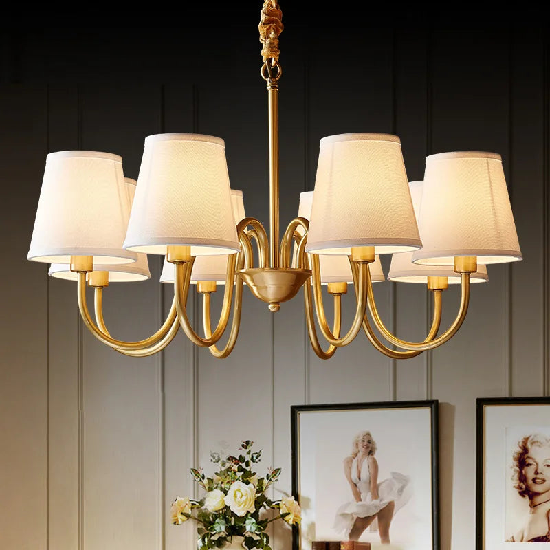 Elegant LED-loftlampe i kobberdesign