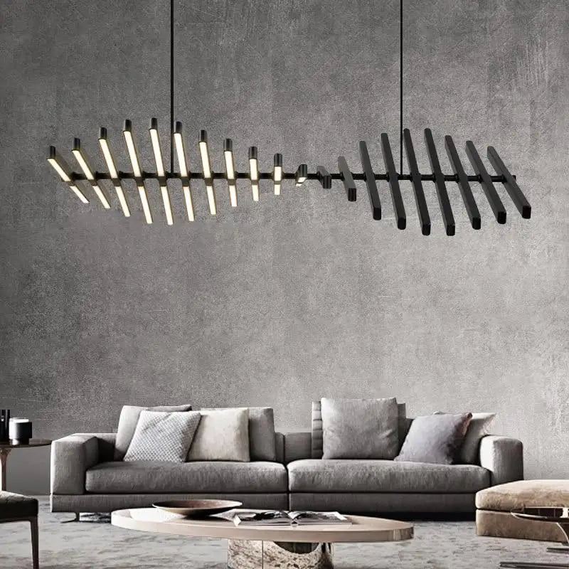 Nordisk minimalistisk, moderne lineær lysekrone