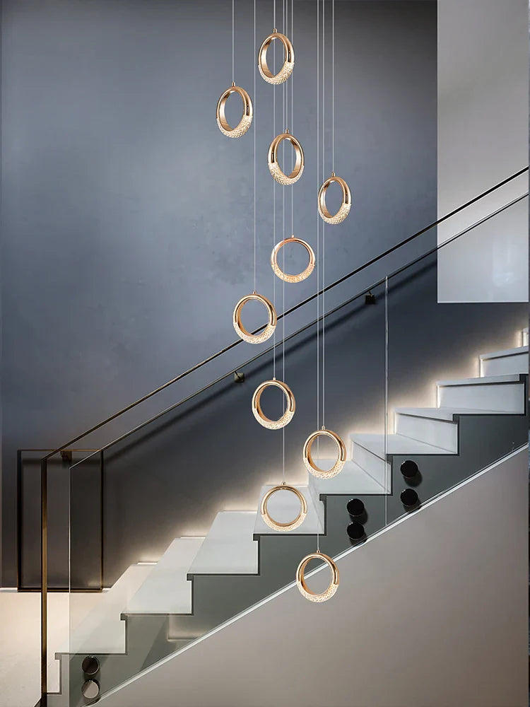 Moderne designer-LED-lysekrone til elegant ophængsbelysning