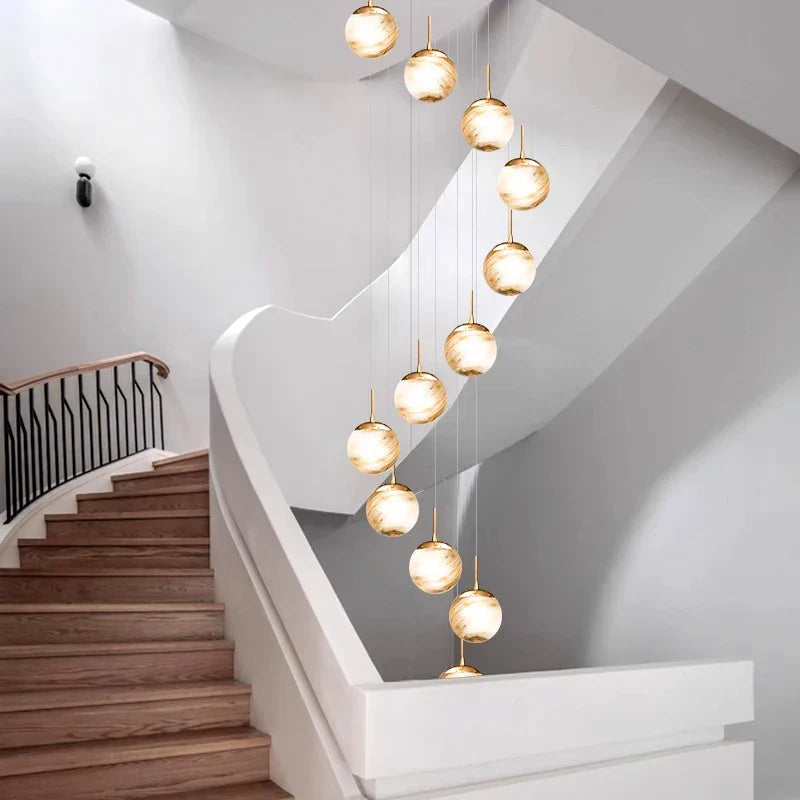 Moderne trappelysekrone, indendørs belysning, loftslampe til stuen, indendørs belysning