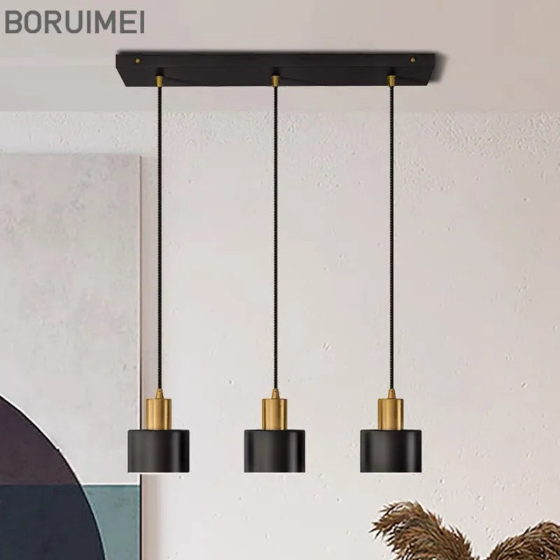 Trefarvet minimalistisk LED-lysekrone til indretning
