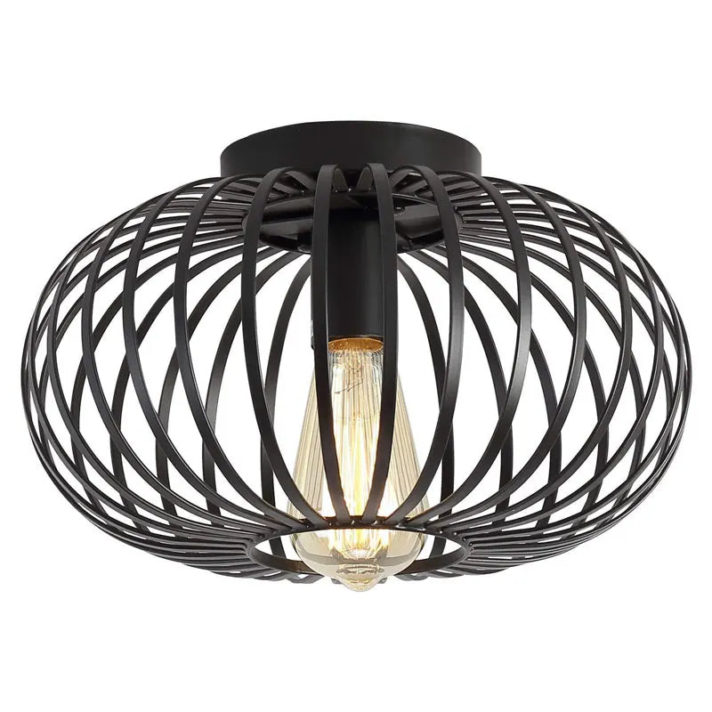 Sort industriel loftlampe til badeværelset – Lieve, IP44
