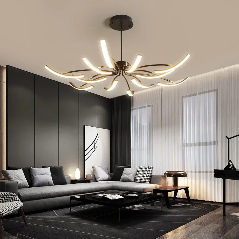 Elegant mat finish, moderne LED-lysekrone