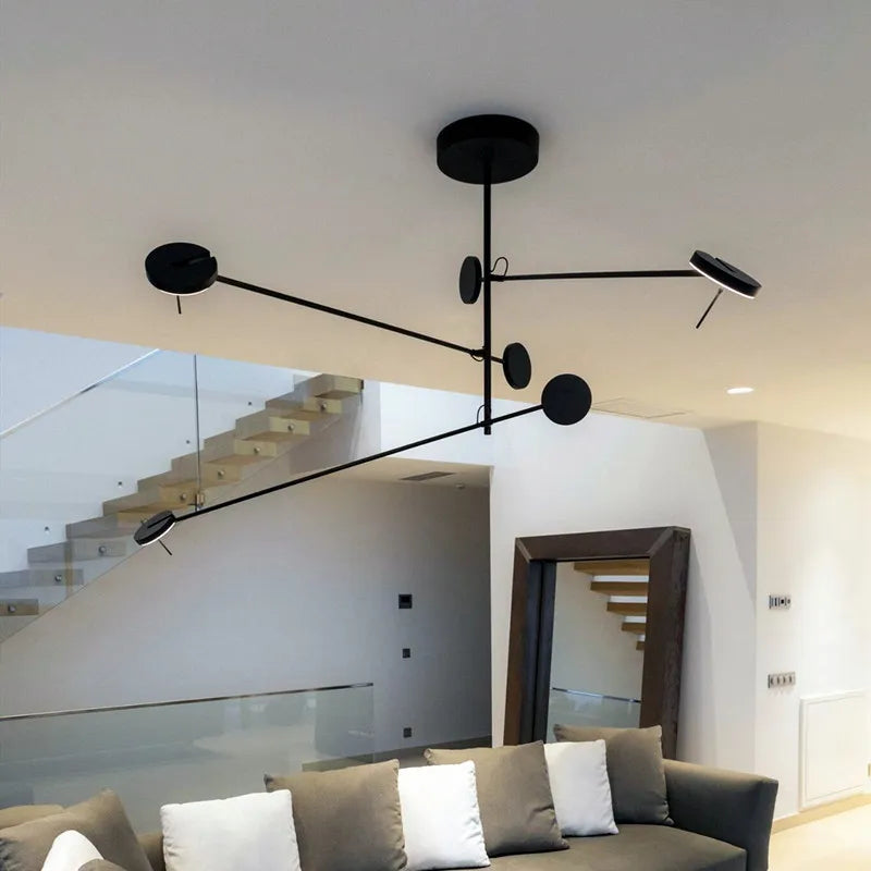 Elegant roterende moderne LED-lysekrone