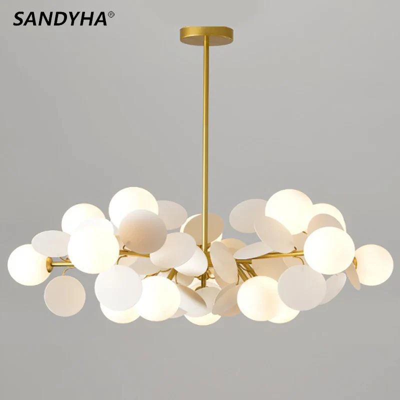 sandyha moderne farvet glas lysekrone kreativt design til hotel