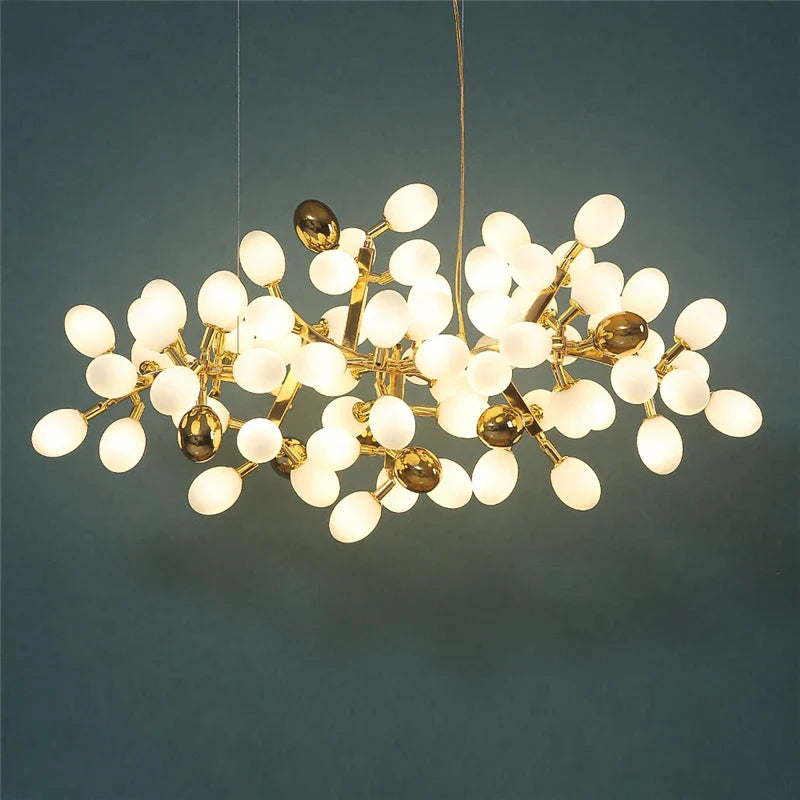 Moderne håndlavet loftslampe i guld